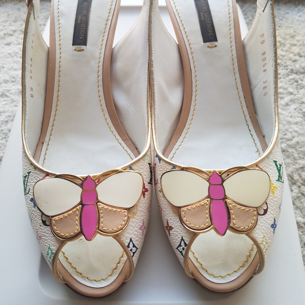 Louis Vuitton Multicolor Butterfly Wedge
